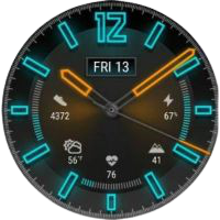 12 Hour watch face<br>
Huawei/Honor 46mm