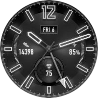 12 hour white watch face<br>
Huawei/Honor 46mm