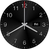 Black Analog Watch Face<br>
Huawei/Honor 46mm