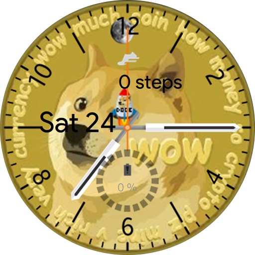 Dogecoin analog<br>
Watch face