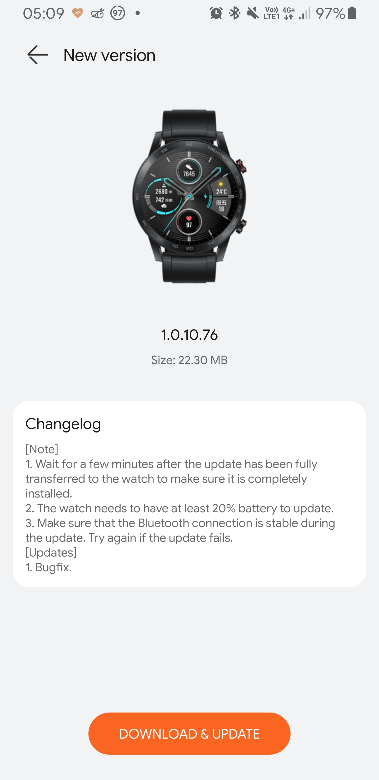 honor magicwatch 2 update