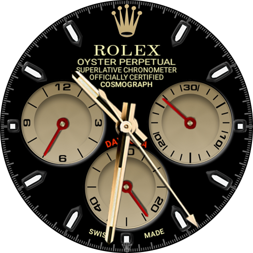 Rolex Daytona<br>
Black Gold Watch face
